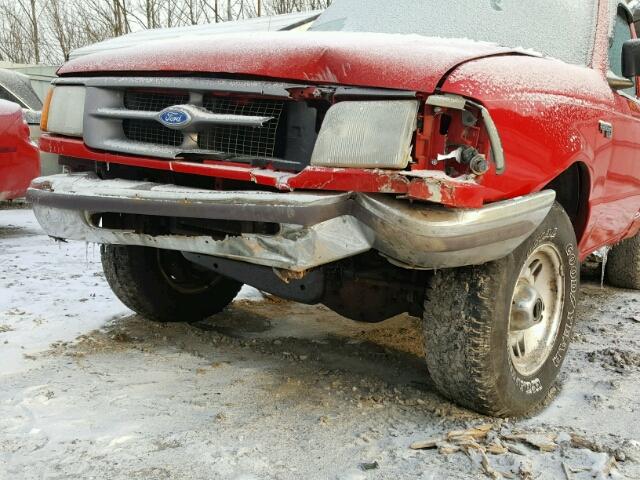 1FTCR11UXVPA02170 - 1997 FORD RANGER RED photo 9