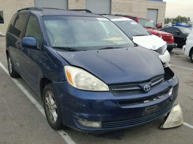 5TDZA22C44S143818 - 2004 TOYOTA SIENNA XLE BLUE photo 1