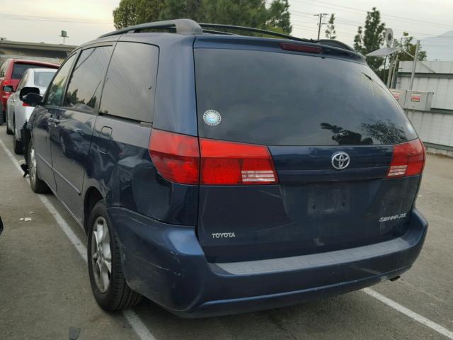 5TDZA22C44S143818 - 2004 TOYOTA SIENNA XLE BLUE photo 3