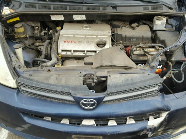 5TDZA22C44S143818 - 2004 TOYOTA SIENNA XLE BLUE photo 7