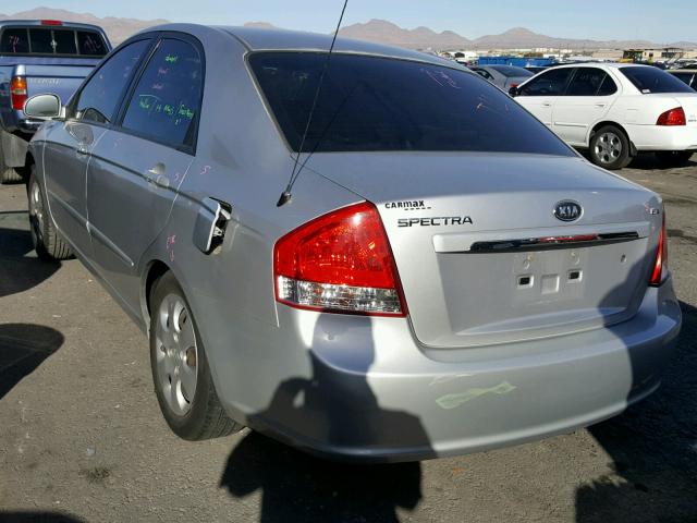 KNAFE121085569885 - 2008 KIA SPECTRA EX SILVER photo 3