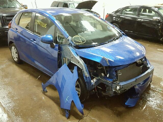 JHMGK5H56GX003684 - 2016 HONDA FIT LX Bleu photo 1