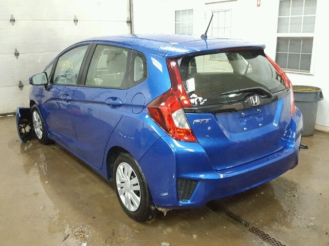 JHMGK5H56GX003684 - 2016 HONDA FIT LX Bleu photo 3