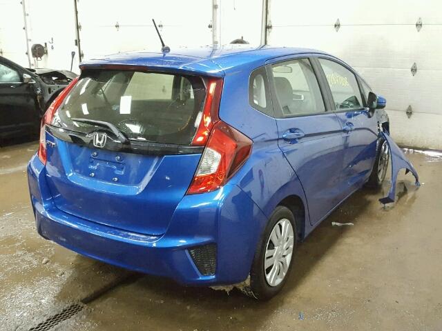 JHMGK5H56GX003684 - 2016 HONDA FIT LX BLUE photo 4