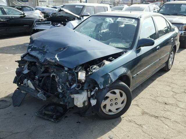 2HGEJ8648TH532819 - 1996 HONDA CIVIC EX BLUE photo 2