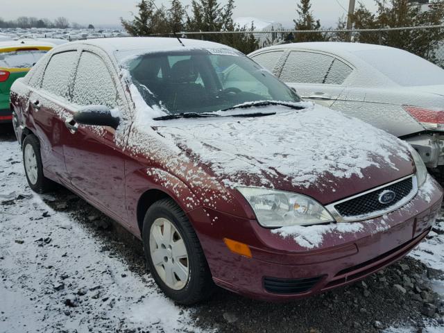 1FAHP34N67W184024 - 2007 FORD FOCUS ZX4 BURGUNDY photo 1