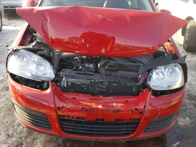 3VWRJ7AJ0AM027294 - 2010 VOLKSWAGEN JETTA WOLF RED photo 7