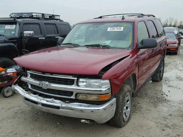 1GNEC13V46R109552 - 2006 CHEVROLET TAHOE C150 MAROON photo 2