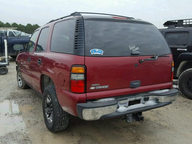 1GNEC13V46R109552 - 2006 CHEVROLET TAHOE C150 MAROON photo 3