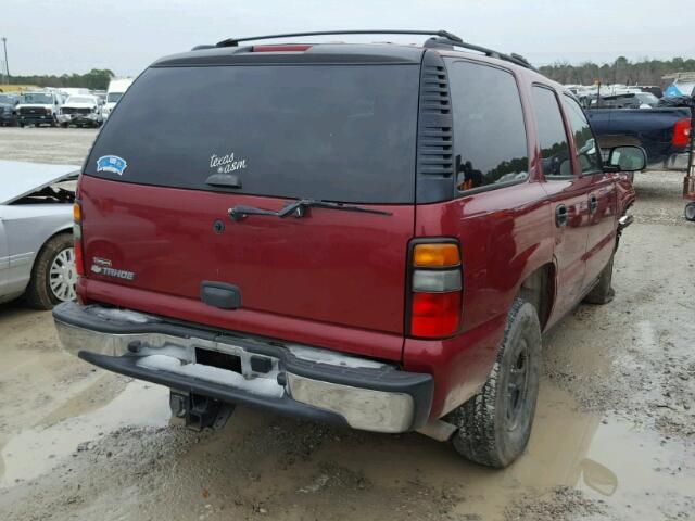 1GNEC13V46R109552 - 2006 CHEVROLET TAHOE C150 MAROON photo 4