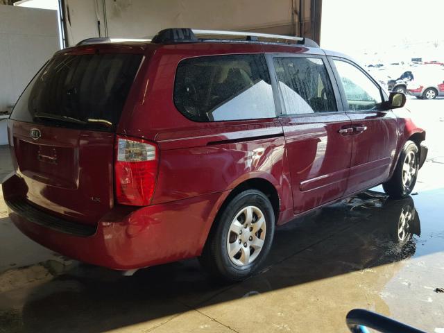 KNDMB233966042170 - 2006 KIA SEDONA EX MAROON photo 4