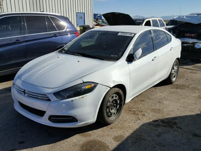 1C3CDFAA6FD315841 - 2015 DODGE DART SE WHITE photo 2