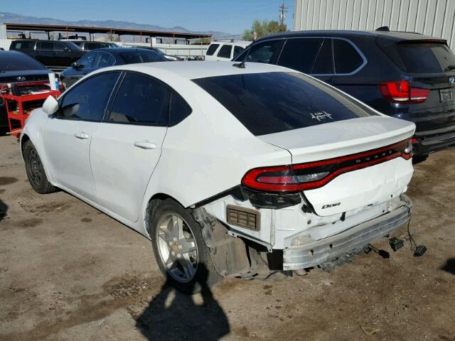 1C3CDFAA6FD315841 - 2015 DODGE DART SE WHITE photo 3