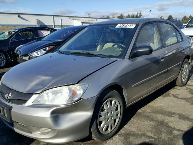 2HGES16545H608939 - 2005 HONDA CIVIC LX GOLD photo 2