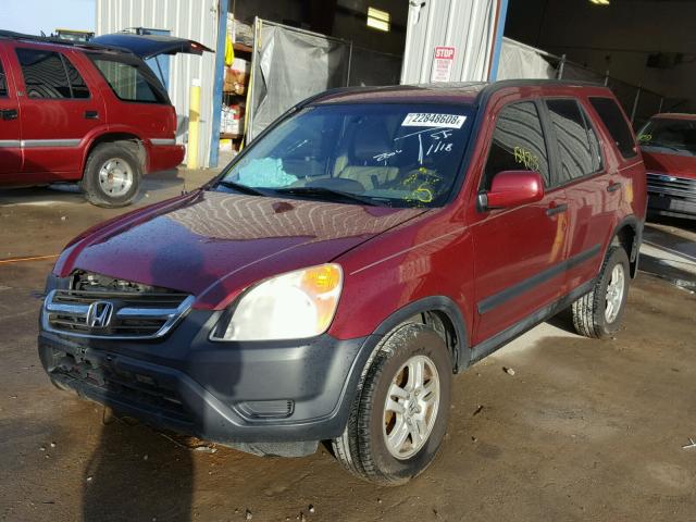 SHSRD78854U233337 - 2004 HONDA CR-V EX MAROON photo 2