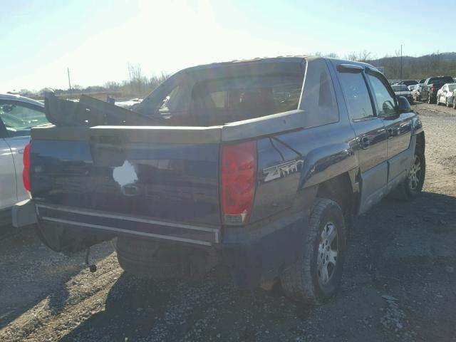 3GNEC13T32G183330 - 2002 CHEVROLET AVALANCHE BLUE photo 4