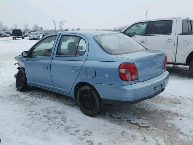 JTDBT1232Y0020484 - 2000 TOYOTA ECHO BLUE photo 3