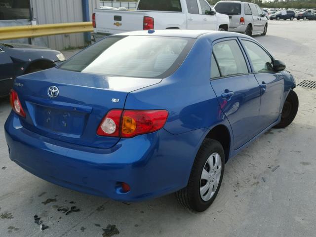 1NXBU4EE6AZ293174 - 2010 TOYOTA COROLLA BA BLUE photo 4