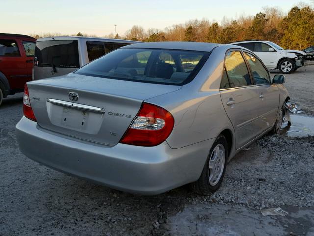 4T1BF32K02U026550 - 2002 TOYOTA CAMRY LE SILVER photo 4