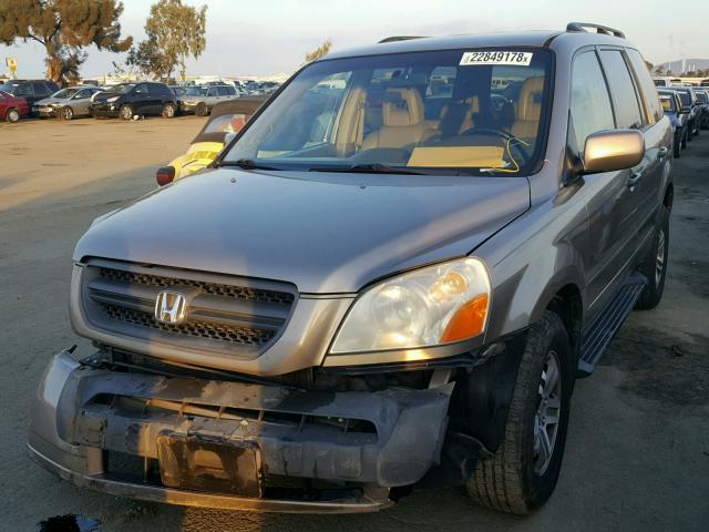 2HKYF185X3H571431 - 2003 HONDA PILOT EXL GOLD photo 2