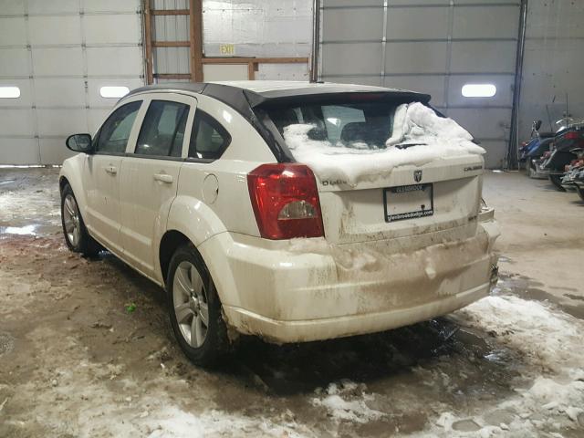 1B3CB4HA6AD612677 - 2010 DODGE CALIBER SX WHITE photo 3