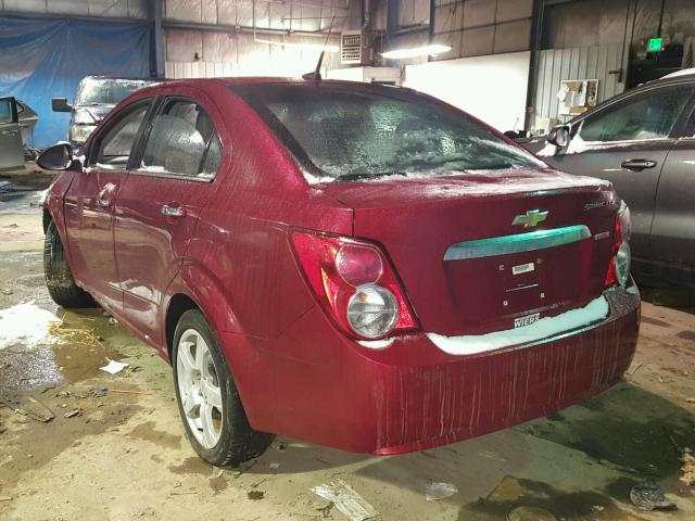 1G1JE5SB7C4149805 - 2012 CHEVROLET SONIC LTZ RED photo 3