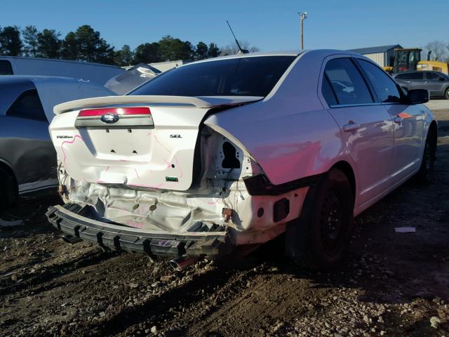 3FAHP0JG3AR280658 - 2010 FORD FUSION SEL WHITE photo 4