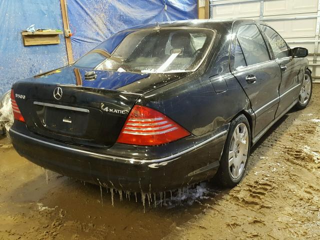 WDBNG83J26A470861 - 2006 MERCEDES-BENZ S 430 4MAT BLACK photo 4