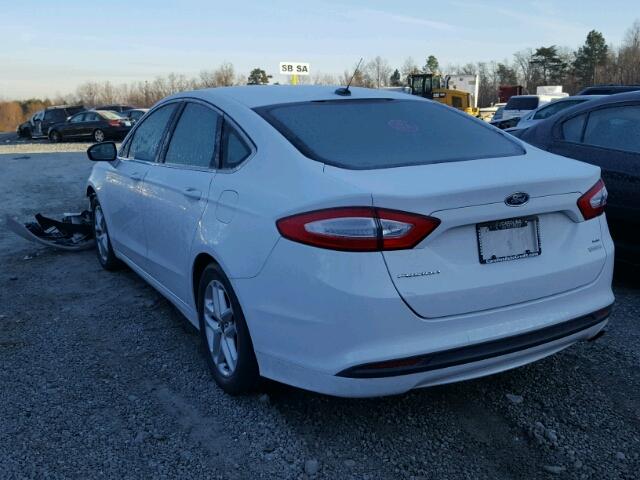 3FA6P0HD3ER204768 - 2014 FORD FUSION SE WHITE photo 3