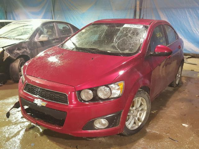 1G1JC5SH3D4125657 - 2013 CHEVROLET SONIC LT RED photo 2