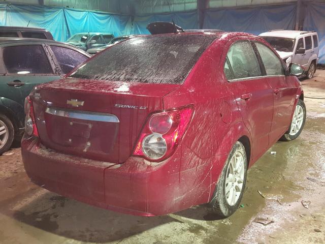 1G1JC5SH3D4125657 - 2013 CHEVROLET SONIC LT RED photo 4