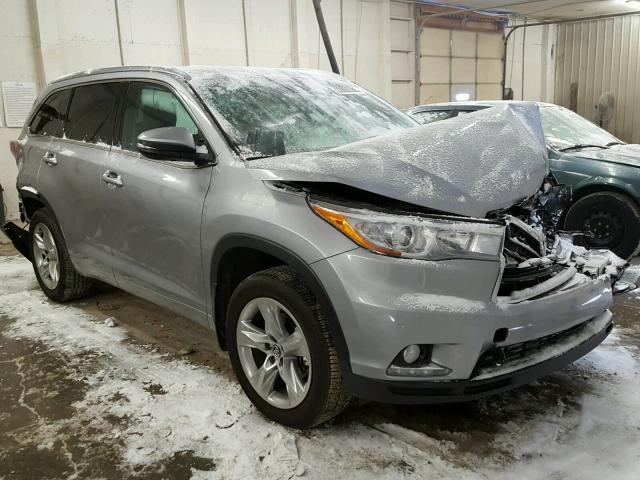 5TDDKRFH2GS342568 - 2016 TOYOTA HIGHLANDER SILVER photo 1