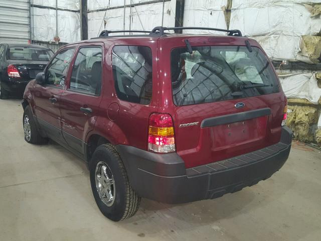 1FMYU02Z95KD99551 - 2005 FORD ESCAPE XLS RED photo 3