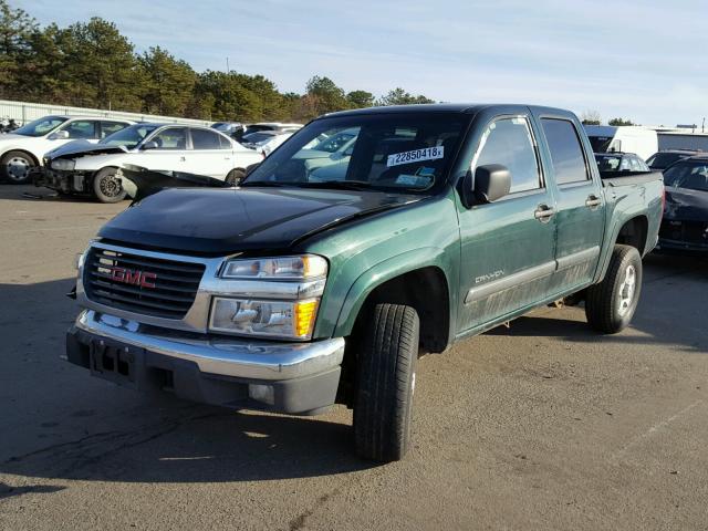 1GTDT136758252318 - 2005 GMC CANYON GREEN photo 2