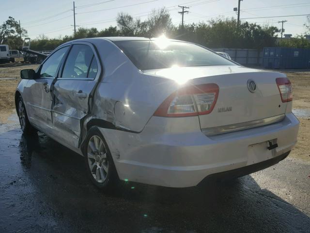 3MEHM07Z59R634279 - 2009 MERCURY MILAN WHITE photo 3