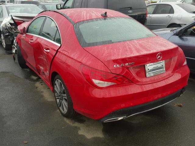 WDDSJ4EB4JN518436 - 2018 MERCEDES-BENZ CLA 250 RED photo 3