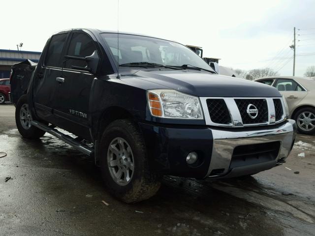 1N6BA07B36N544904 - 2006 NISSAN TITAN XE BLUE photo 1