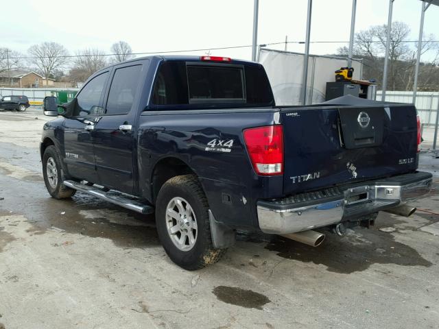 1N6BA07B36N544904 - 2006 NISSAN TITAN XE BLUE photo 3