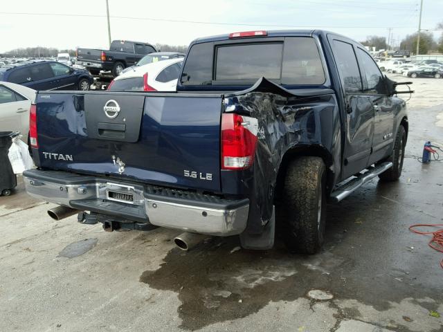 1N6BA07B36N544904 - 2006 NISSAN TITAN XE BLUE photo 4