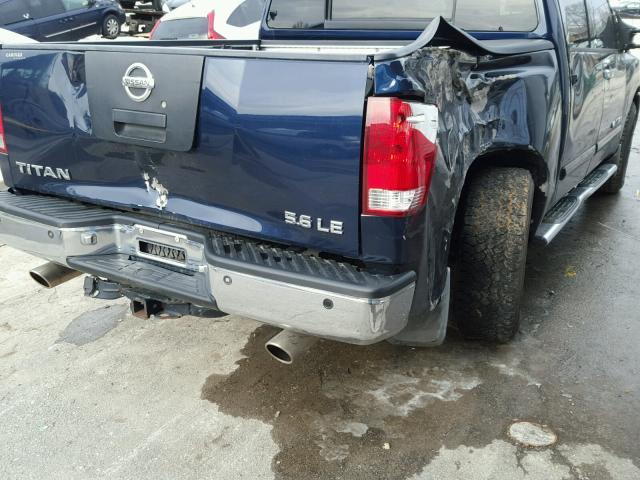 1N6BA07B36N544904 - 2006 NISSAN TITAN XE BLUE photo 9