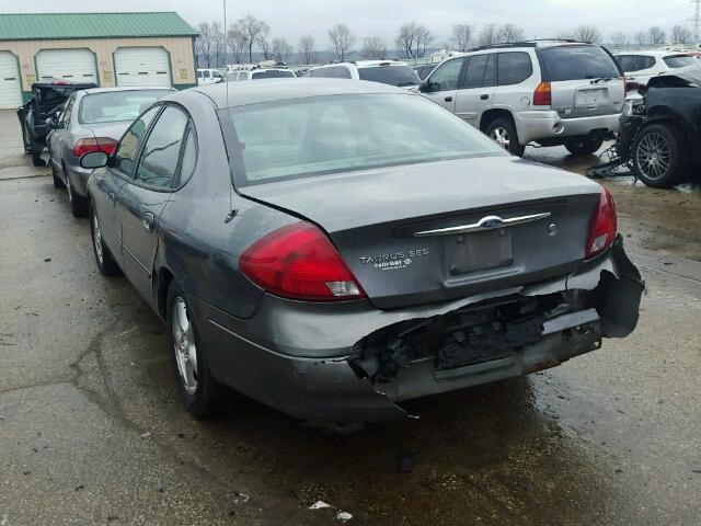 1FAFP55U02A152572 - 2002 FORD TAURUS SES GRAY photo 3