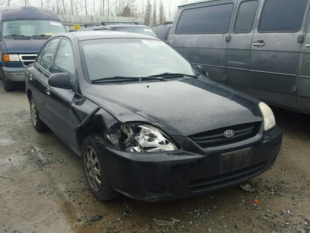 KNADC125556392028 - 2005 KIA RIO BLACK photo 1