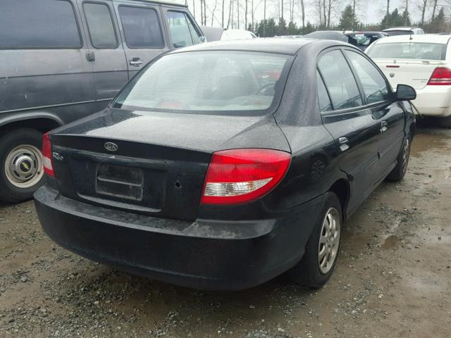 KNADC125556392028 - 2005 KIA RIO BLACK photo 4