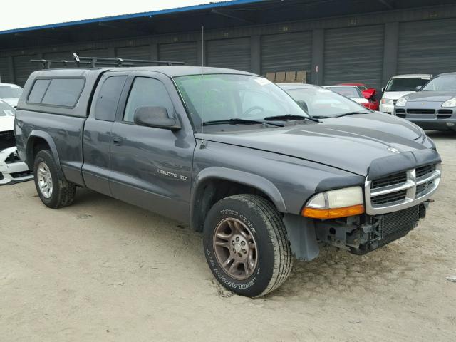 1B7GL42N42S718048 - 2002 DODGE DAKOTA SLT CHARCOAL photo 1