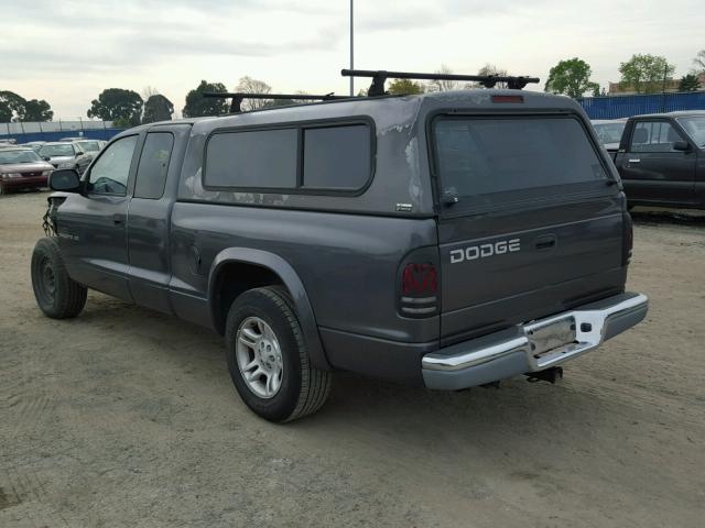 1B7GL42N42S718048 - 2002 DODGE DAKOTA SLT CHARCOAL photo 3