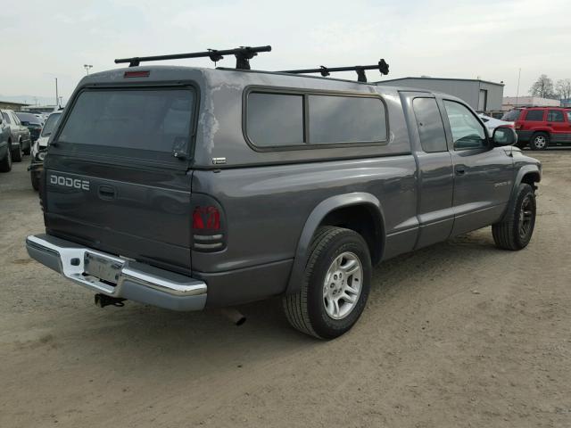 1B7GL42N42S718048 - 2002 DODGE DAKOTA SLT CHARCOAL photo 4