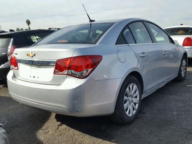 1G1PC5SH6B7211194 - 2011 CHEVROLET CRUZE LS SILVER photo 4