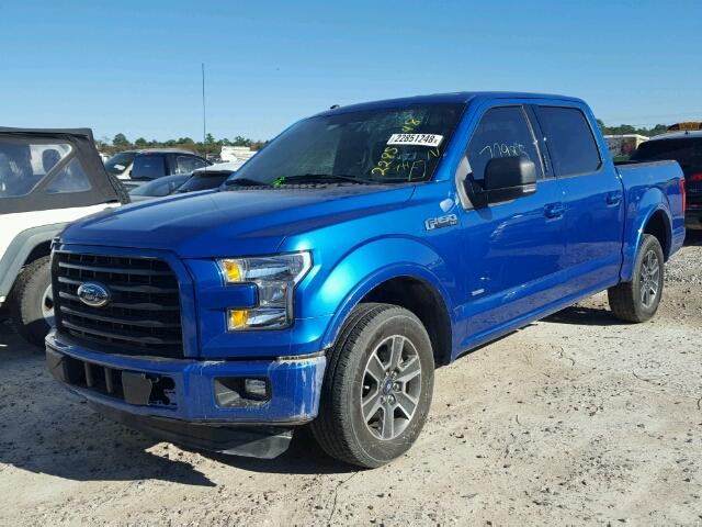 1FTEW1CP9GKE11995 - 2016 FORD F150 SUPER BLUE photo 2