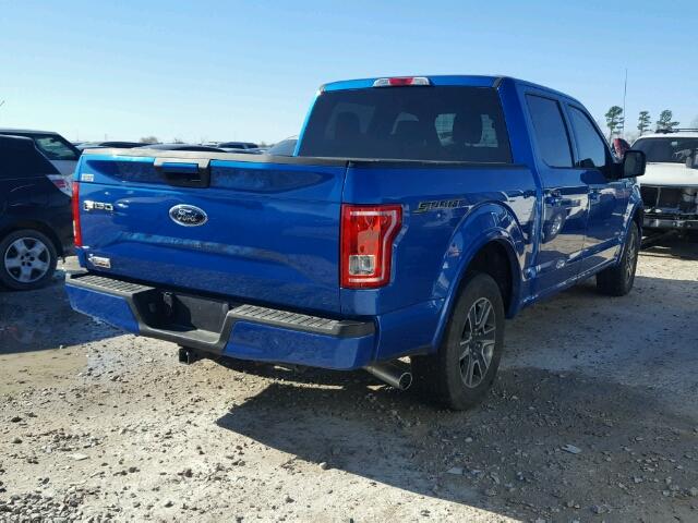 1FTEW1CP9GKE11995 - 2016 FORD F150 SUPER BLUE photo 4