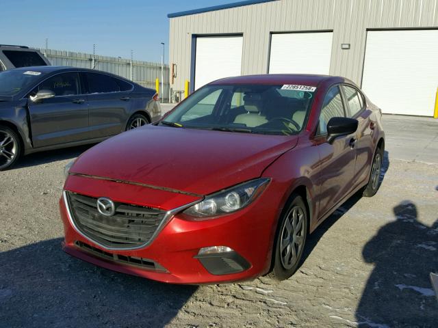 JM1BM1T70F1246173 - 2015 MAZDA 3 SV BURGUNDY photo 2